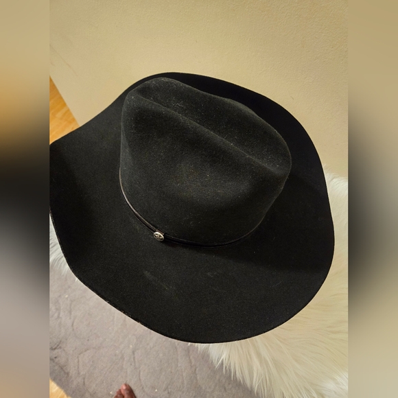 Resistol Texas Ranger  Black Hat XXX Premium Wool Size 7 3/8- 59 - Picture 1 of 16
